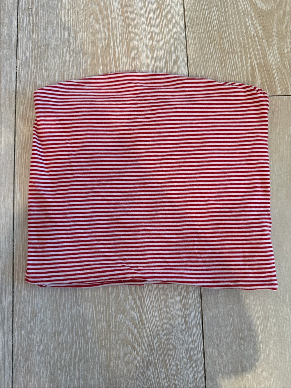 Brandy Melville Red & White Striped Cropped Tube Top